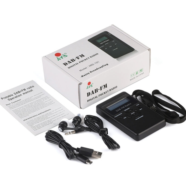 Mini radio digitale portatile DAB+ FM HRD-101 con auricolare