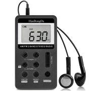 Radio portatile HRD-103 FM AM con auricolare e cordino