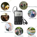 Radio portatile HRD-103 FM AM con auricolare e cordino