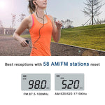 Radio portatile HRD-103 FM AM con auricolare e cordino