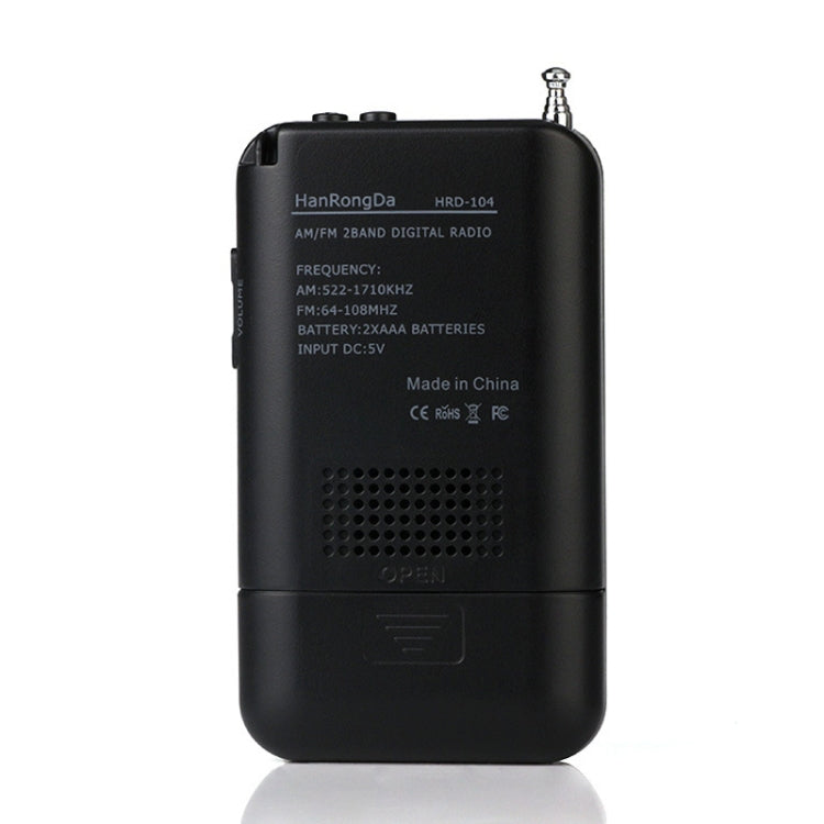 HRD-104 Mini radio portatile FM + AM a due bande con altoparlante