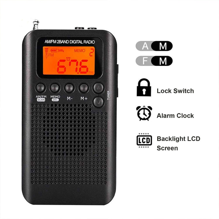 HRD-104 Mini Portable FM + AM Dual Band Radio with Speaker