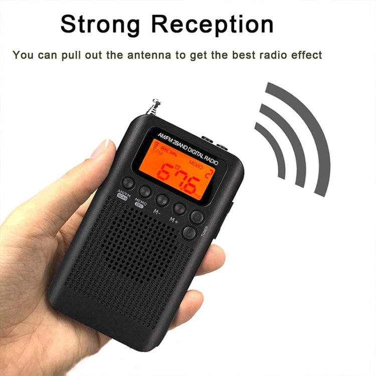 HRD-104 Mini Portable FM + AM Dual Band Radio with Speaker