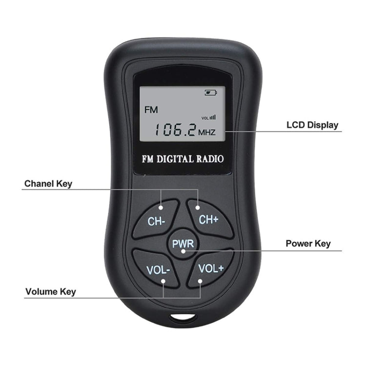 Radio FM stereo portatile con display digitale DSP HRD-107