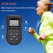 HRD-107 DSP Digital Display Portable Stereo FM Radio with Earphone