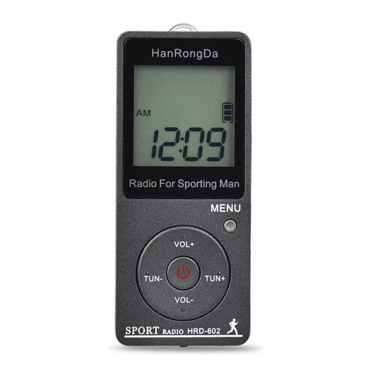 HRD-602 Mini Sports FM AM Radio with Digital Display with Step Counting Function