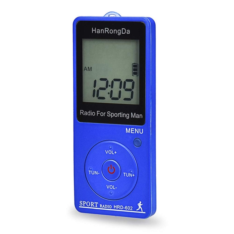 HRD-602 Mini Sports FM AM Radio with Digital Display with Step Counting Function