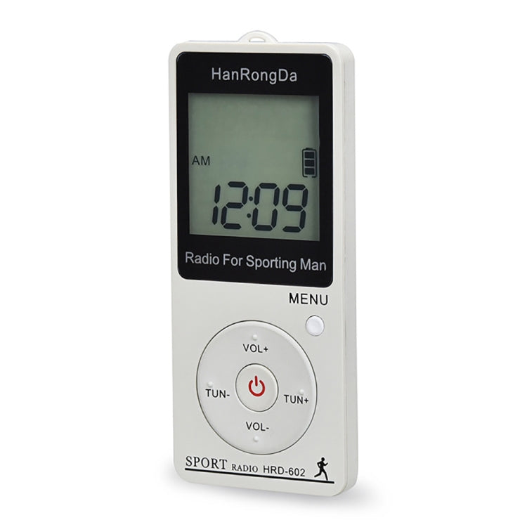 HRD-602 Mini Sports FM AM Radio with Digital Display with Step Counting Function