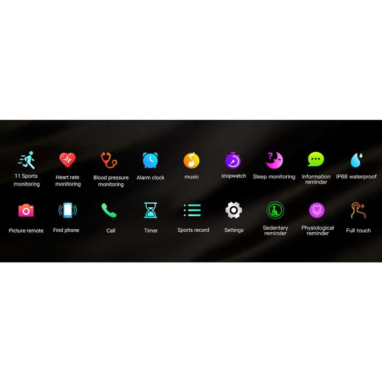 SMA-F1 1.3 pollici TFT Full Touch Screen IP68 Orologio sportivo intelligente impermeabile, supporta frequenza cardiaca dinamica, pressione sanguigna e rilevamento del sonno / Bluetooth / Sveglia / Controllo foto, SMA-F1