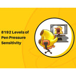 HUION HS64 Chips Tavoletta Grafica 5080 LPI con Penna