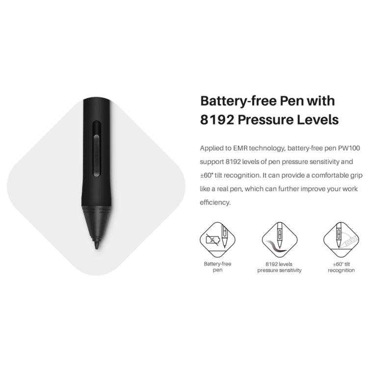 HUION H1161 Graphics Drawing Tablet Touch Strip 5080 LPI for Fun, with Battery-Free Pen and Pen Holder, H1161