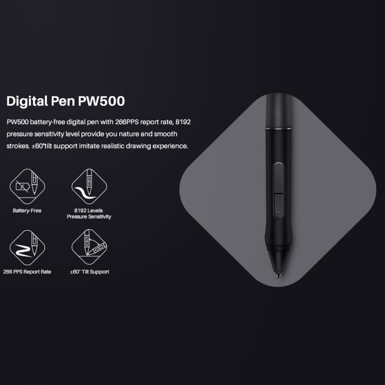 HUION Q620M 5080 LPI Wireless Art Tablet for Fun, with Battery-Free Pen and Pen Holder, Q620M