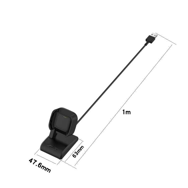 Adattatore dock di ricarica per caricabatterie USB sostitutivo per smartwatch per Fitbit Versa 2, lunghezza cavo: 1 m
