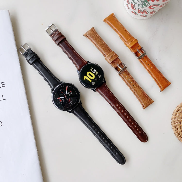Per Samsung Galaxy Watch 22mm Smart Watch Cinturino universale in pelle bifacciale piccolo, 22mm