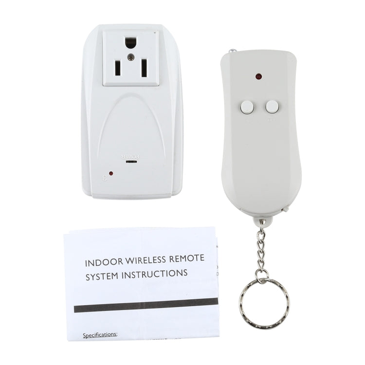 110V Indoor Wireless Smart Remote Control Switch with Single Keychain Transmitter, US Plug