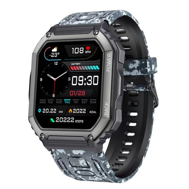 Smartwatch sportivo con contapassi impermeabile KR06, supporto per monitoraggio della frequenza cardiaca/pressione sanguigna/chiamate BT