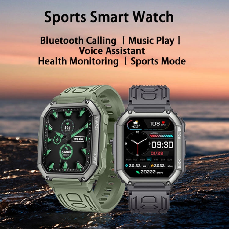 Smartwatch sportivo con contapassi impermeabile KR06, supporto per monitoraggio della frequenza cardiaca/pressione sanguigna/chiamate BT