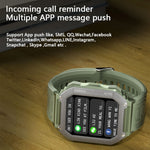 Smartwatch sportivo con contapassi impermeabile KR06, supporto per monitoraggio della frequenza cardiaca/pressione sanguigna/chiamate BT