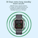 Smartwatch sportivo con contapassi impermeabile KR06, supporto per monitoraggio della frequenza cardiaca/pressione sanguigna/chiamate BT