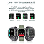 Smartwatch sportivo con contapassi impermeabile KR06, supporto per monitoraggio della frequenza cardiaca/pressione sanguigna/chiamate BT