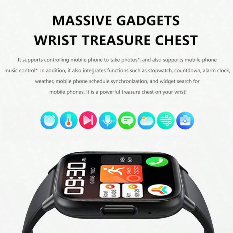 Smartwatch impermeabile DM60 da 1,83 pollici, supporta il monitoraggio della temperatura corporea/frequenza cardiaca/ossigeno nel sangue/monitoraggio della pressione sanguigna