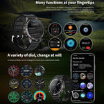 HAMTOD GT45 Orologio intelligente impermeabile da 1,6 pollici, supporto chiamata Bluetooth / frequenza cardiaca / monitoraggio dell'ossigeno nel sangue