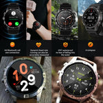 HAMTOD GT45 Orologio intelligente impermeabile da 1,6 pollici, supporto chiamata Bluetooth / frequenza cardiaca / monitoraggio dell'ossigeno nel sangue