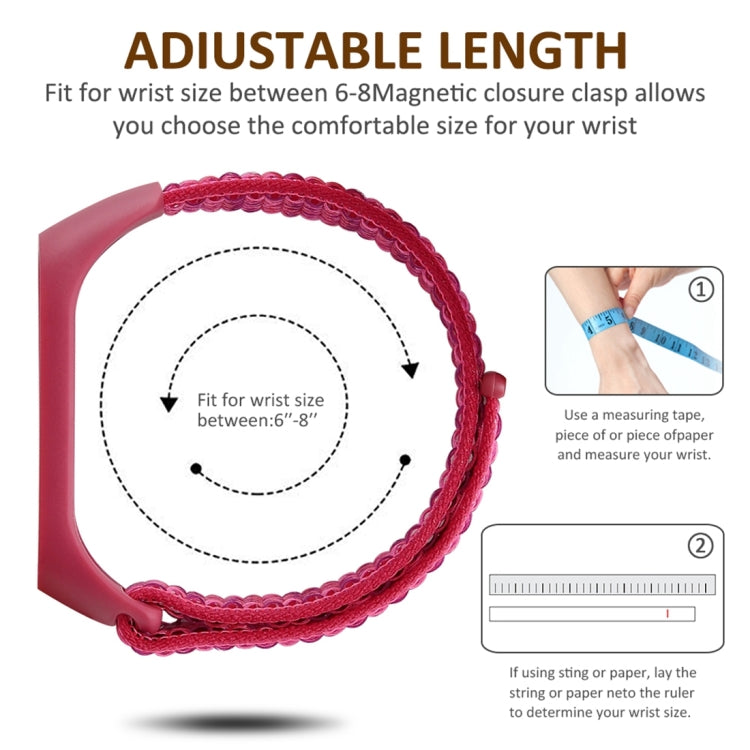 Cinturino per orologio in tessuto nylon Smart Watch per Xiaomi Mi Band 3/4