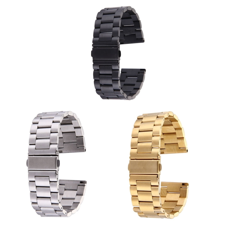 Per Fitbit Blaze Smart Watch cinturino con fibbia a farfalla in acciaio inossidabile con 3 perline