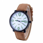 319 YAZOLE orologio da polso al quarzo con cinturino in pelle business luminoso alla moda da uomo