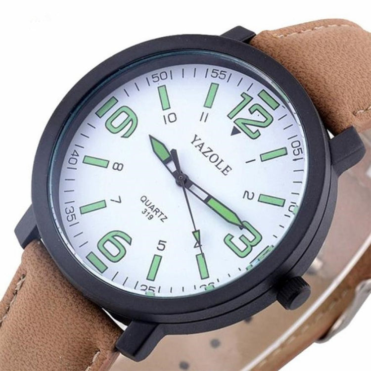 319 YAZOLE orologio da polso al quarzo con cinturino in pelle business luminoso alla moda da uomo