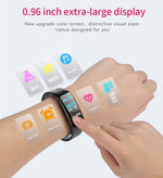 CHIGU C1Plus Fitness Tracker Bracciale Smartband con schermo IPS da 0,96 pollici, Impermeabile IP67, Supporta Modalità Sport / Pressione sanguigna / Monitor del sonno / Monitor della frequenza cardiaca / Monitor della fatica / Promemoria sedentario    ...