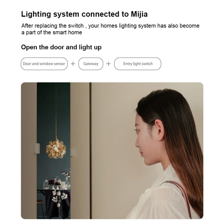 Original Xiaomi Mijia ZNKG03HL 3 Keys Smart Display Lamps Wall Switch, Support Mobile Phone Remote Control