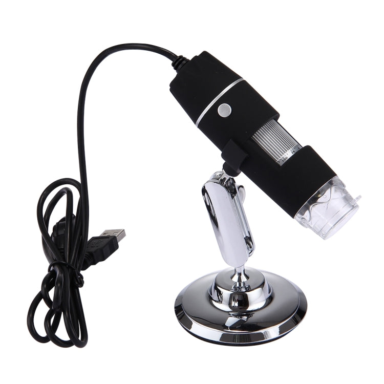 USB Digital Microscope with 0.3MP Image Sensor and 1000X Magnifying Glass with 8 LEDs and Professional Stand, 1000X