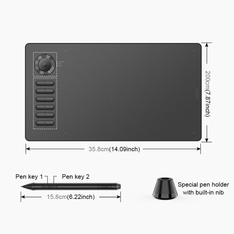 VEIKK A15PRO Tavoletta grafica 10x6 pollici 5080 LPI