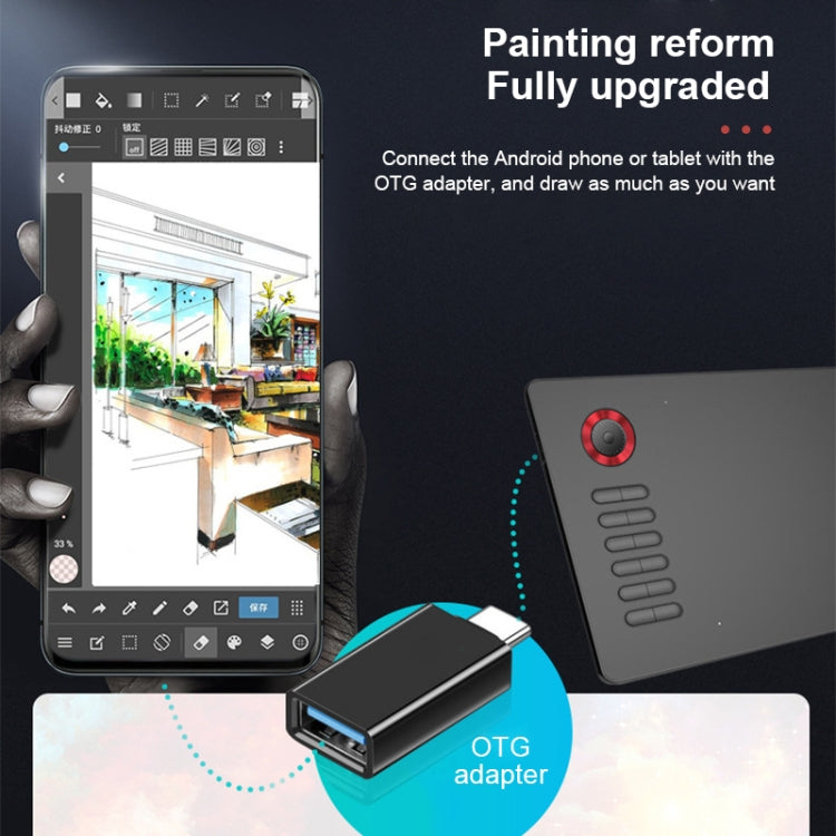 VEIKK A15PRO 10x6 inch 5080 LPI Type-C Smart Touch Electronic Graphics Tablet