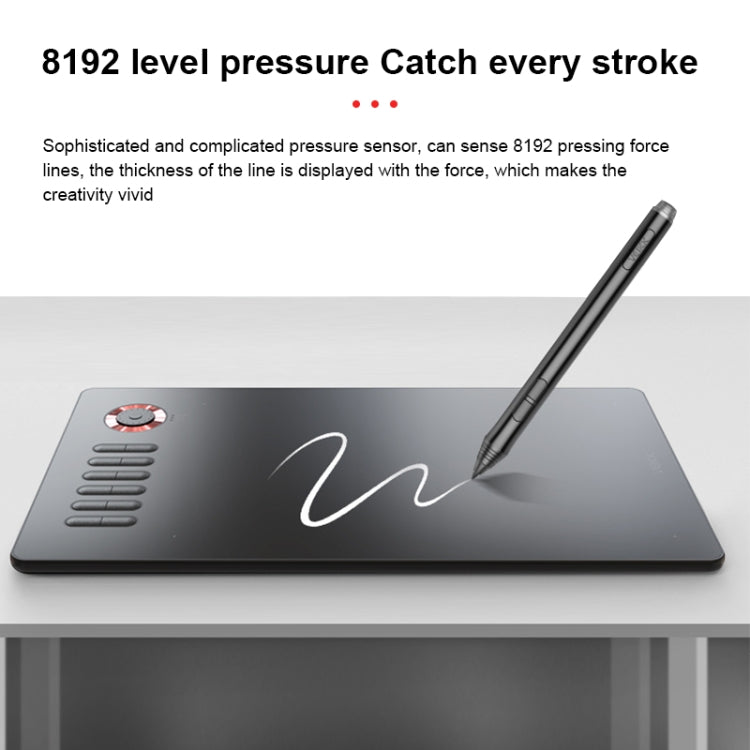 VEIKK A15PRO 10x6 inch 5080 LPI Type-C Smart Touch Electronic Graphics Tablet