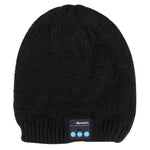 Auricolare Bluetooth lavorato a maglia con struttura quadrata, caldo cappello invernale con microfono per ragazzo, ragazza e adulti