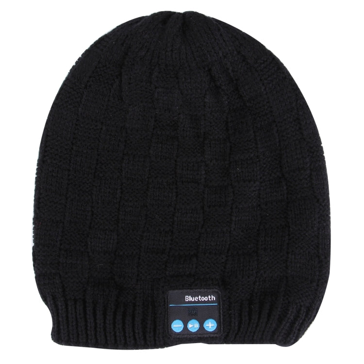 Auricolare Bluetooth lavorato a maglia con struttura quadrata, caldo cappello invernale con microfono per ragazzo, ragazza e adulti