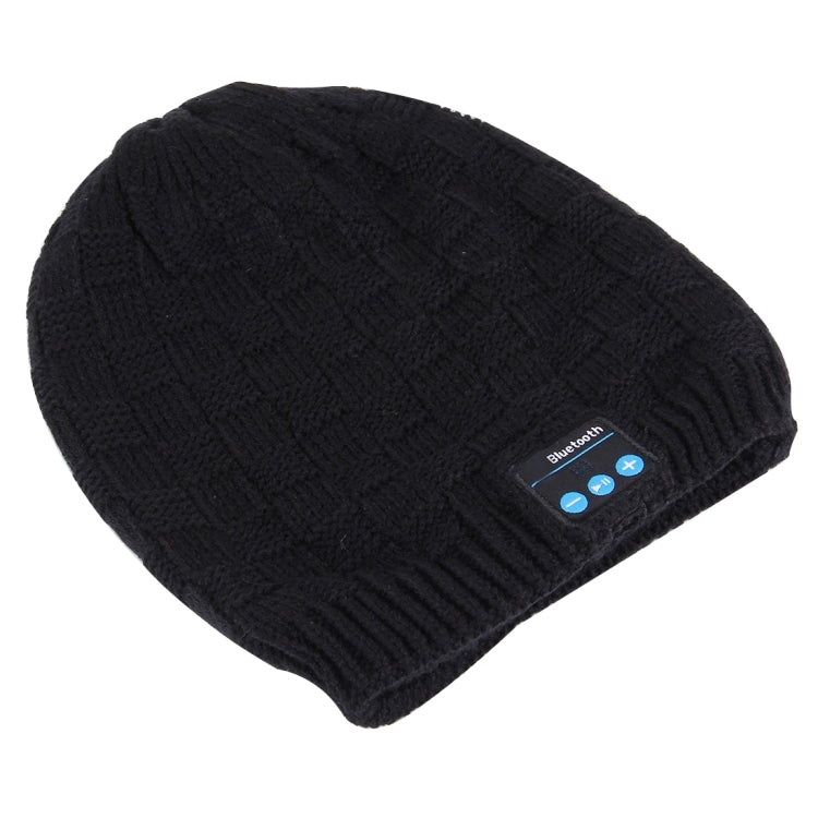 Auricolare Bluetooth lavorato a maglia con struttura quadrata, caldo cappello invernale con microfono per ragazzo, ragazza e adulti