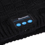 Auricolare Bluetooth lavorato a maglia con struttura quadrata, caldo cappello invernale con microfono per ragazzo, ragazza e adulti