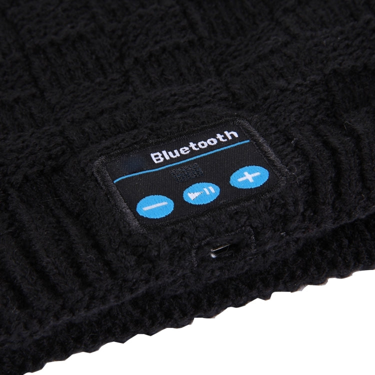 Auricolare Bluetooth lavorato a maglia con struttura quadrata, caldo cappello invernale con microfono per ragazzo, ragazza e adulti
