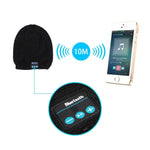 Auricolare Bluetooth lavorato a maglia con struttura quadrata, caldo cappello invernale con microfono per ragazzo, ragazza e adulti