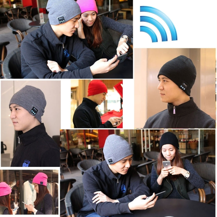 Auricolare Bluetooth lavorato a maglia con struttura quadrata, caldo cappello invernale con microfono per ragazzo, ragazza e adulti