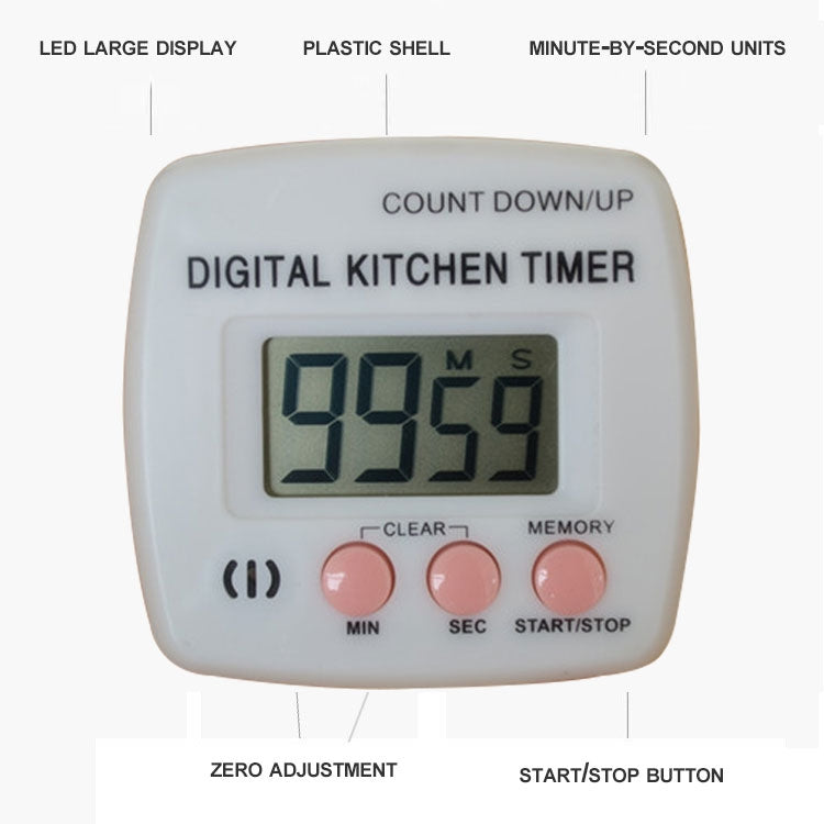 Timer da cucina Allarme forte elettronico digitale Supporto magnetico con supporto per cucinare Cottura Sport Giochi Ufficio