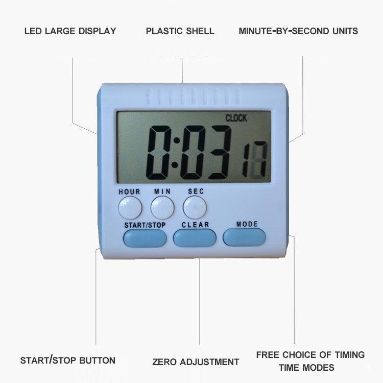 Timer da cucina digitale 24 ore con schermo LCD