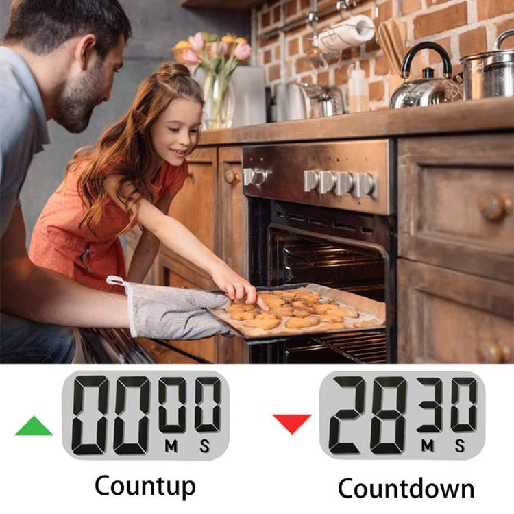 Timer da cucina digitale Allarme elettronico Supporto magnetico con display LCD per cucinare Cottura Sport Giochi Ufficio, HX103-2, 118