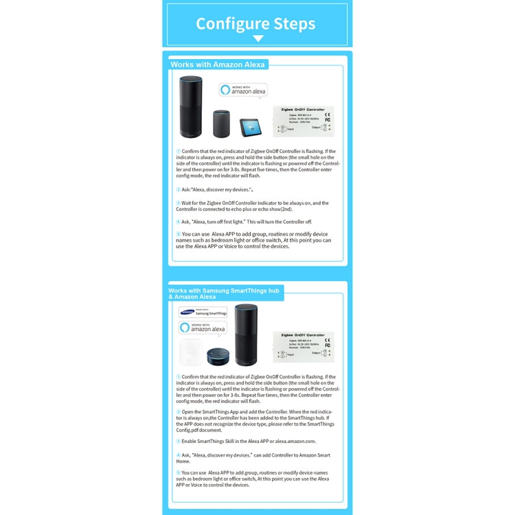 Controller switch wireless intelligente Zigbee 85-265V 50-60Hz