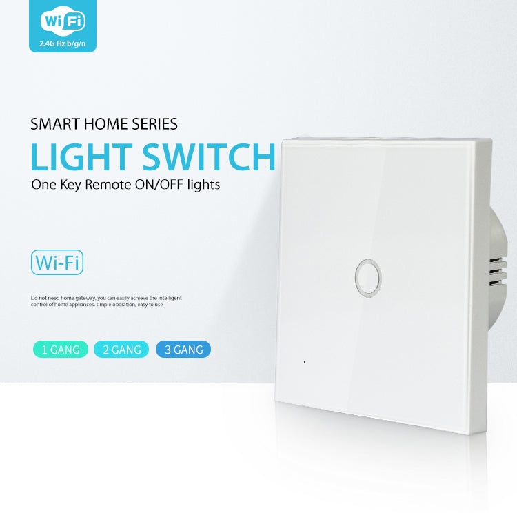 NEO NAS-SC01W EU 1 Gang Wireless WiFi Smart Light Control Switch, 1 Gang