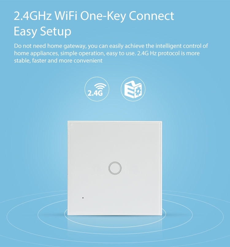 Interruttore luce smart WiFi 1 gang UE touch 5A